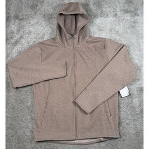 Cory Vines Mens Hoodie Jacket Small Brown Full Zip‎ Sweatshirt Pockets NWT